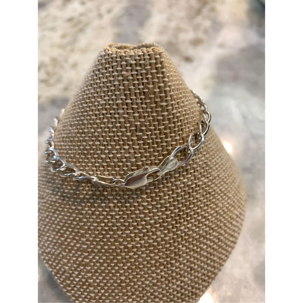 .925 7” Sterling Silver Charm Bracelet #charms #Italy - Picture 3 of 6
